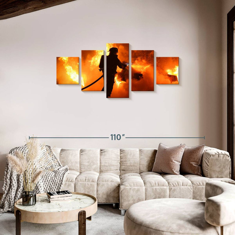 Fireman, 34" H x 74" W