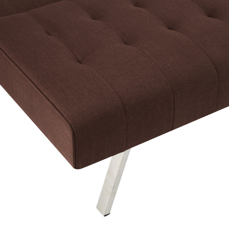 Dacy 68.5'' Upholstered Convertible Sofa, Espresso 100% Linen