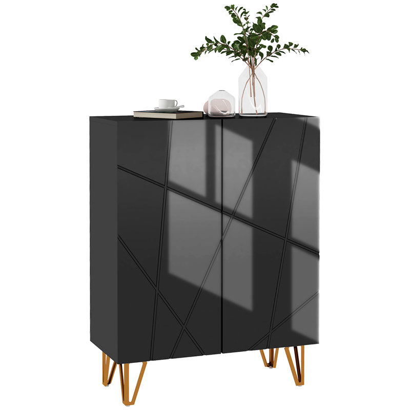 20 Pair Shoe Storage Cabinet, Black