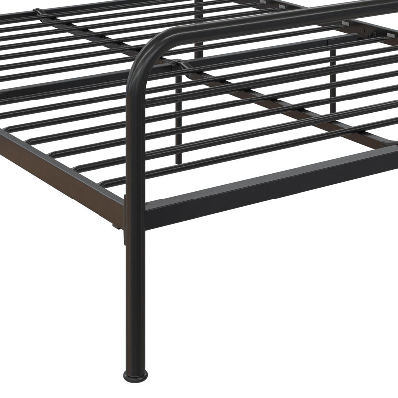 Omparkash Metal Bed, Black, Kingsize (5')