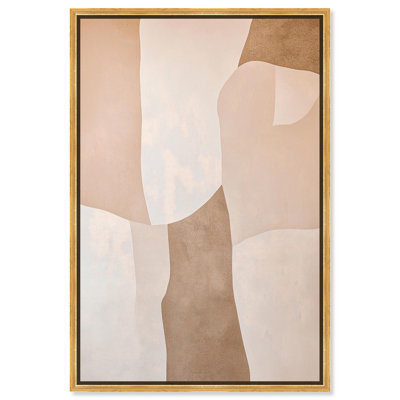 Forms in Beige I Canvas Boho Geometric Art by Art Remedy