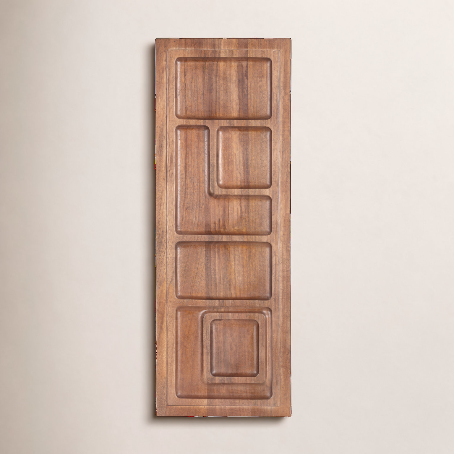 Tala Solid Wood Panel Wall Art Plaque, Brown