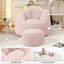 Méridienne 59 po, canapé en mousse à mémoire de forme haute densité en chenille brune, rose-1015328868