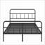 Base de lit plateforme en métal avec tête de lit Pied de lit - Aucun sommier requis, silencieux, rangement sous le lit, noir pour la chambre principale