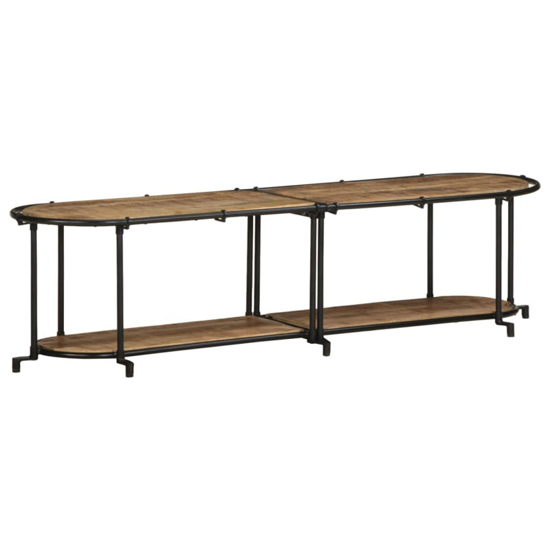 TV Stand for TVs up to 24", Light Brown/Black, 160cm