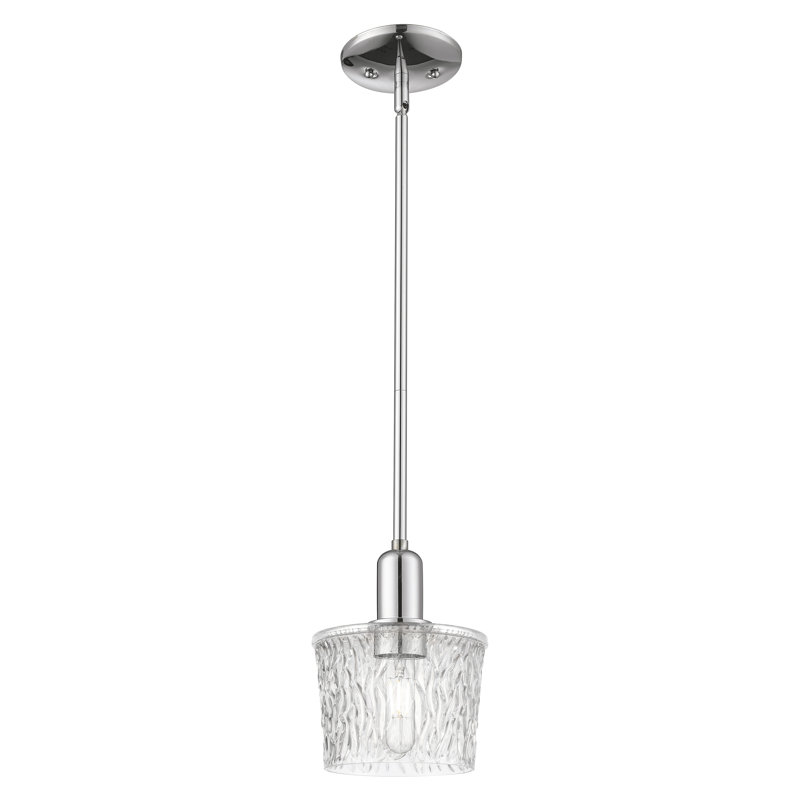 Mini-luminaire suspendu à cordon 1 lumière 7 "Arcadia - Niagara, Chrome poli