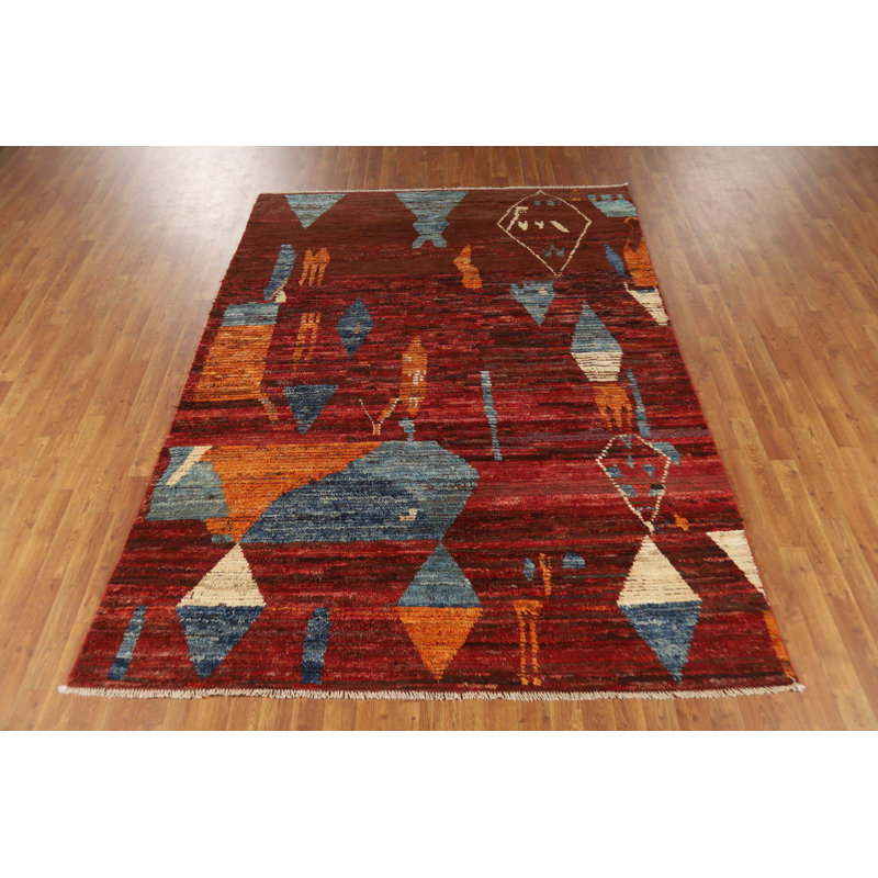 Tapis oriental géométrique marocain 6 x 9
