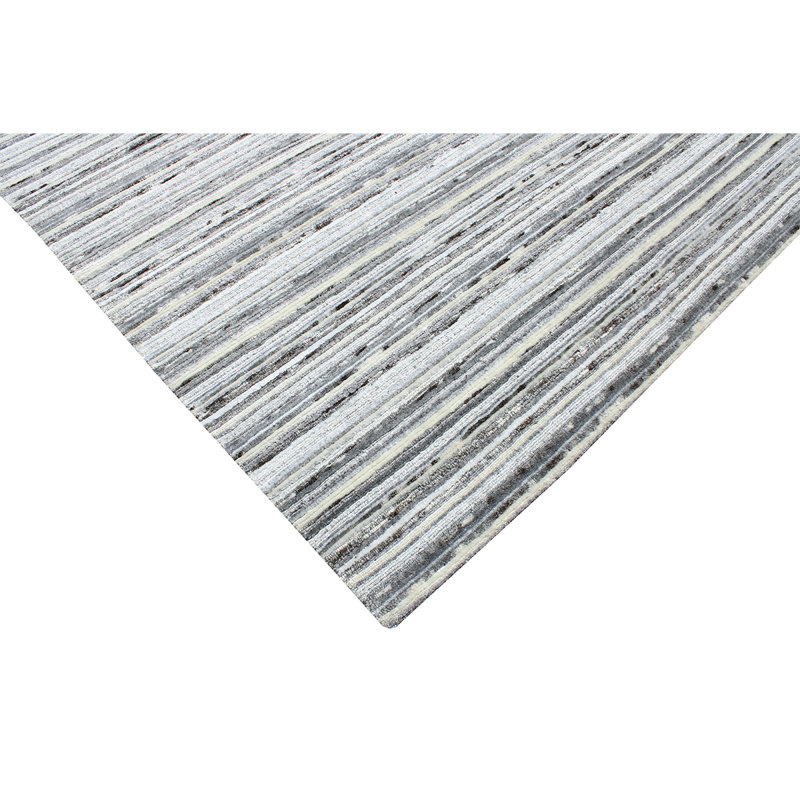 Striped Area Rug in Ivory, Rectangle 10' x 14'