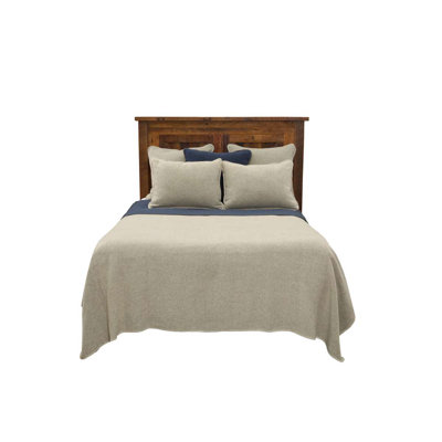 Wooded River Solid Neutro Bedspread, Full Queen 88x92 ,Neutral Solid Coverlet Bed Cover for Lodge Bedroom Decor