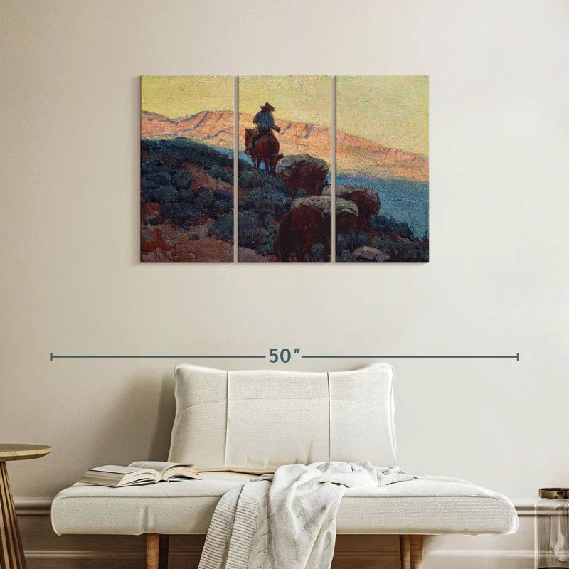 Lelar Cowboy On The Trail, 24" H x 38" W