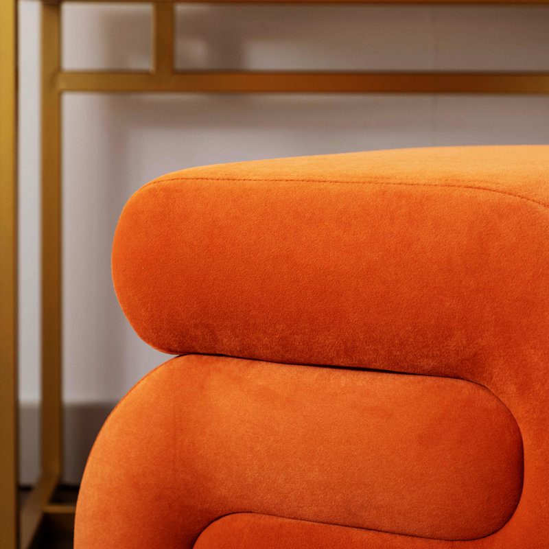 Serpa S-shape Ottoman-Makeup Stool-Footstool, Orange