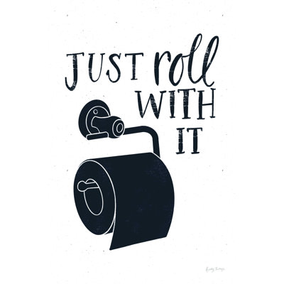 " Bathroom Puns V Dark Blue " by Becky Thorns