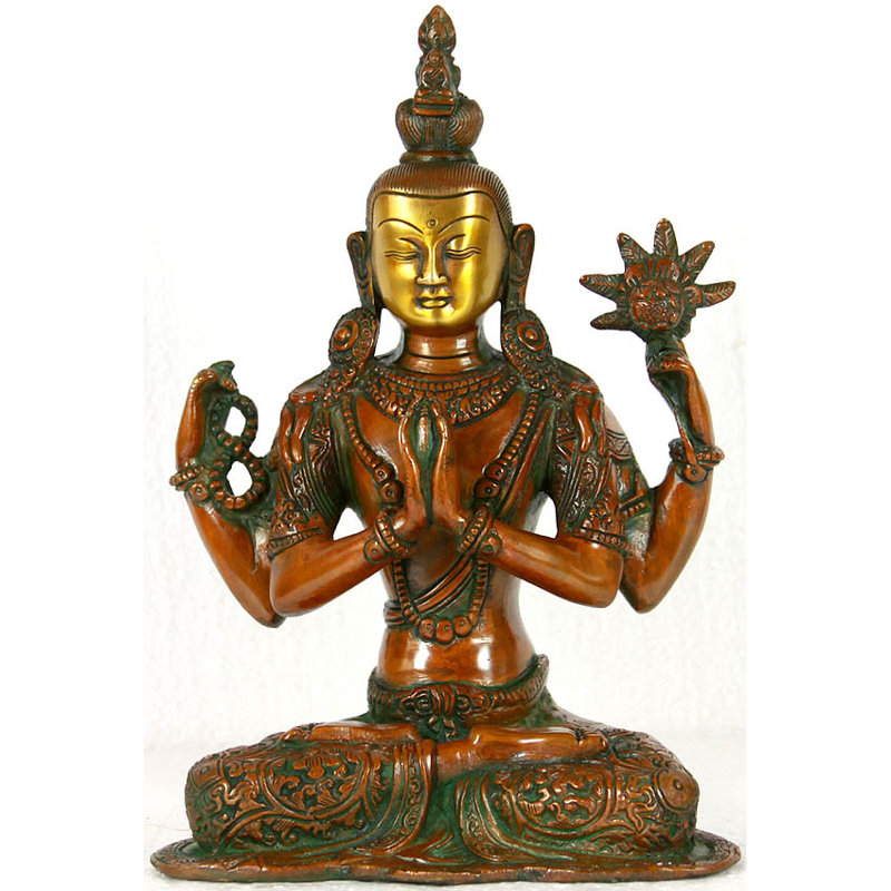 Divinité bouddhiste tibétaine - Chenrezig (Shadakshari Lokeshvara)