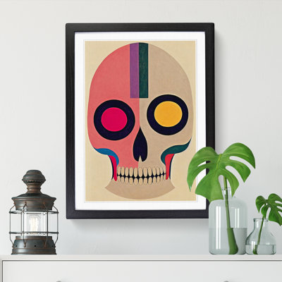 Skull In Abstract - Single Picture Frame Print