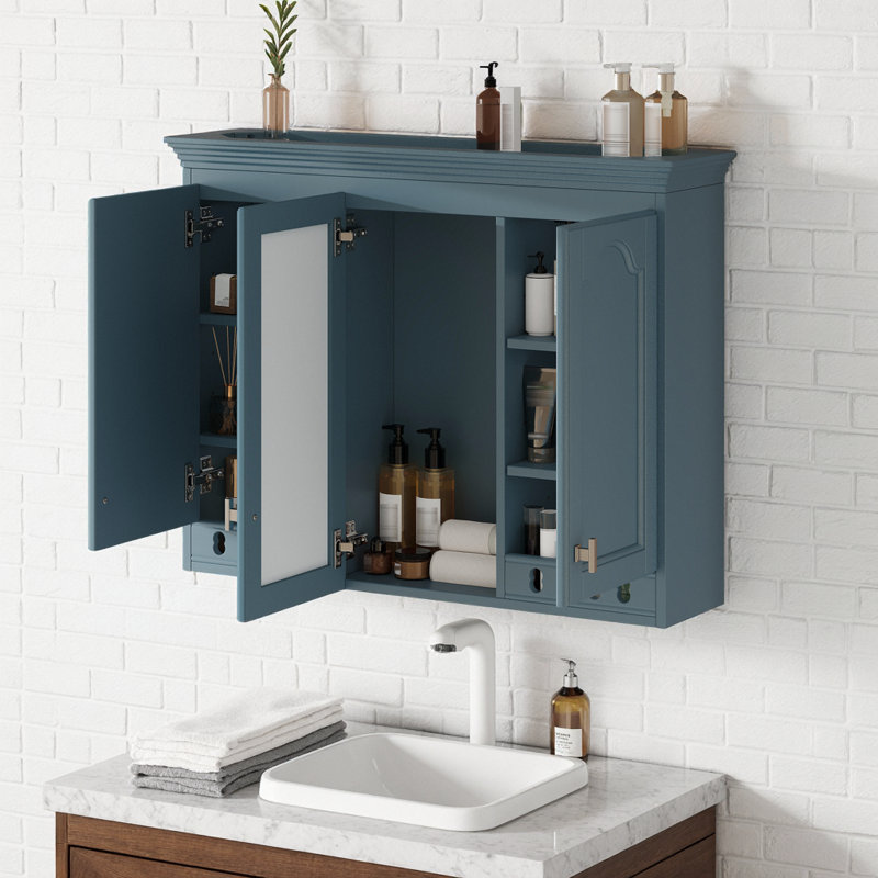 Armoire de rangement murale 35 po, Blue