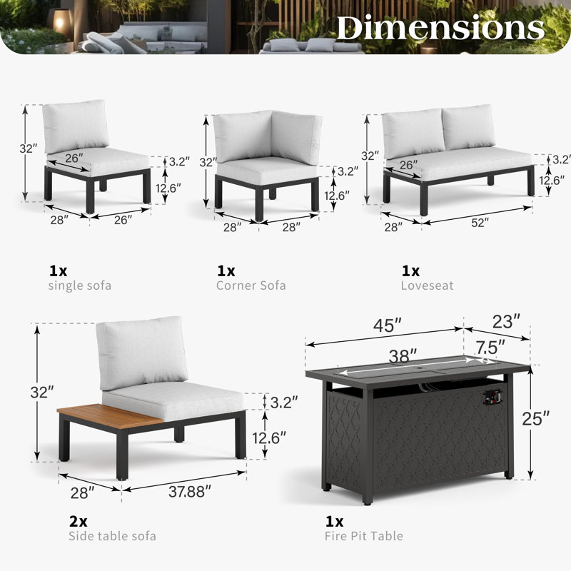 Bavan Sectional Seating Group with Cushions