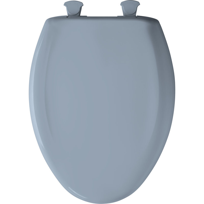 Siège de toilette allongé en plastique, Bleu marine