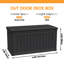 Grand coffre de rangement extérieur 230 gallons pour meubles de patio-121997962