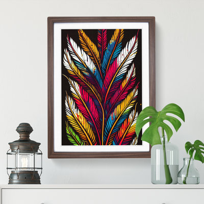 Splashed Feathers No.1 Abstract - Wall Art