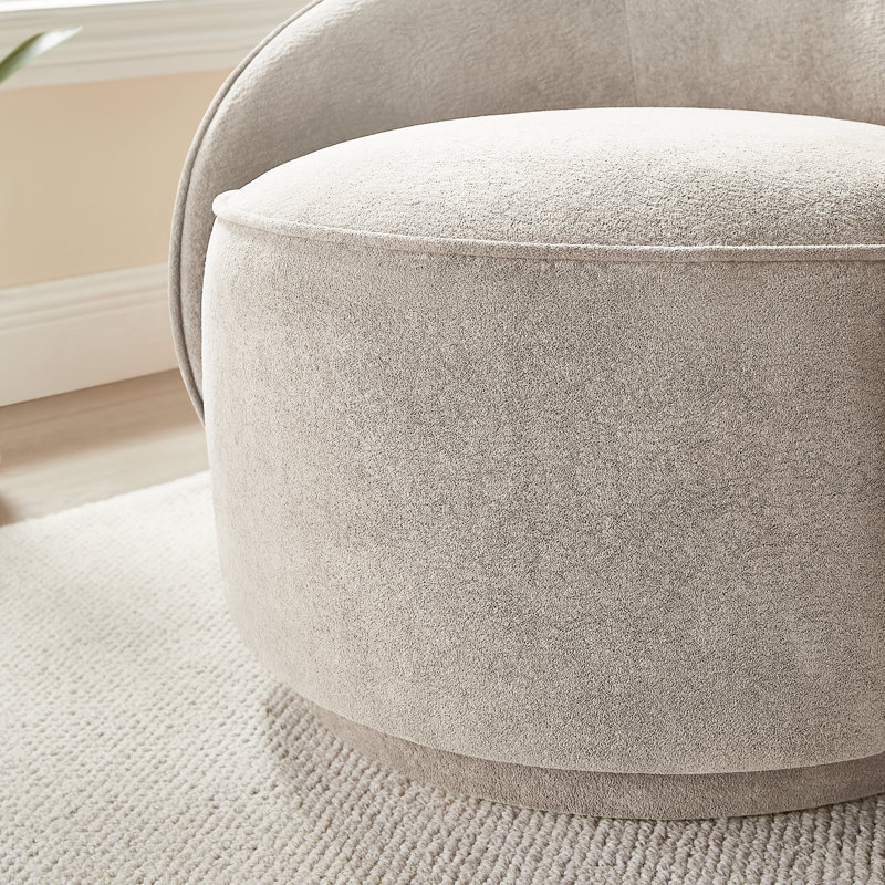 Chaise d'appoint pivotante 29,33 po rembourrée à accoudoirs inclinés, ensemble de 2, Chameau