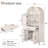 71" Tall Arched Kitchen Pantry Cabinet With Glass Door, Farmhouse Storage Pantry Cabinet With Adjustable Shelves & Barn Door Design For Kitchen, Living & Dining Room, White-1477642539