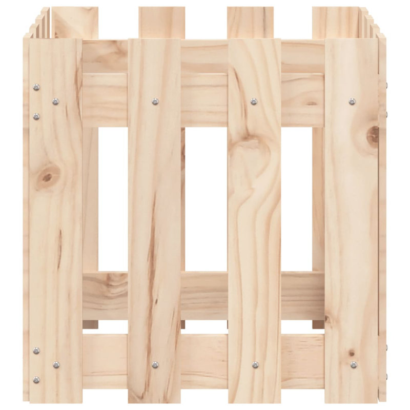 Nabeela Wood Planter Box, Natural, 40cm H x 40cm W x 40cm D