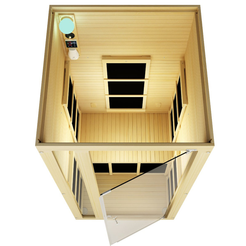 Joyous 1 Person FAR Infrared Sauna with Reversible Door
