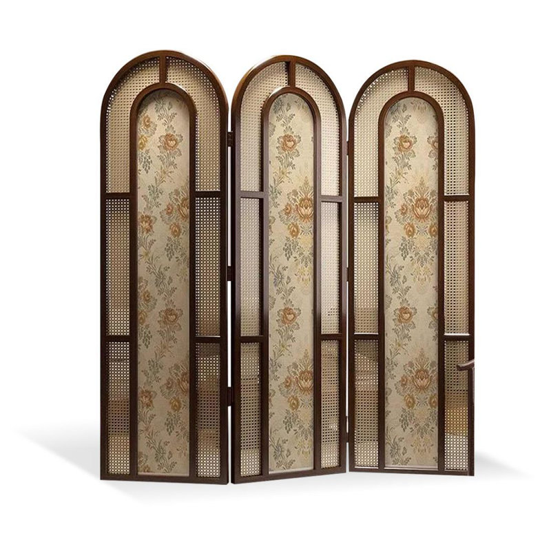 Paravent 3 panneaux en bois massif, H 78,74 po x l 70,87 po x P 1,97 po