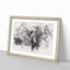 The Majestic Elephant Watercolour - Single Picture Frame Print on MDF-56740180-56740182
