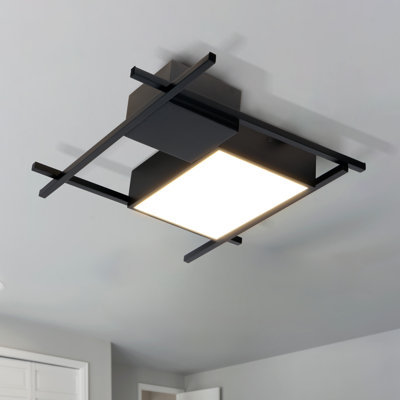 Radium 19-in Integrated LED Rectangular ETL Certified Semi Flush Ceiling Light
