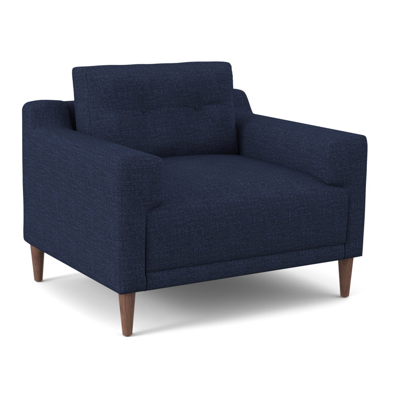 Chaise avec accoudoirs en polyester touffetée de l 39 po Yvenson, Vibe Solitude Chenille