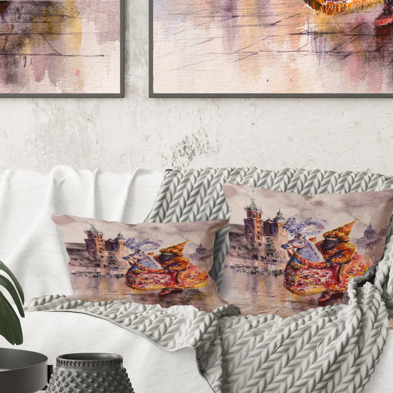Lajkonik, un des symboles de Cracow - Coussin décoratif imprimé vintage 1