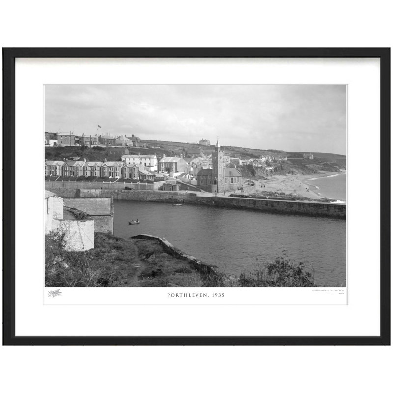 Porthleven, 1935 - Single Picture Frame Print, 60cm H x 80cm W x 2.3cm D