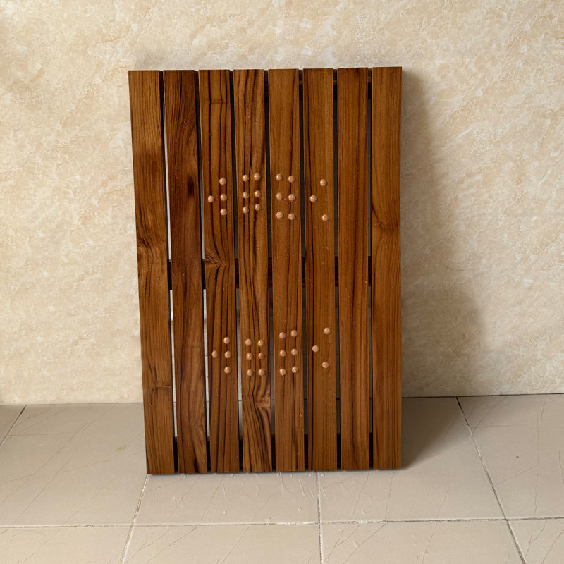 Massage teak wood Non Slip Mat 