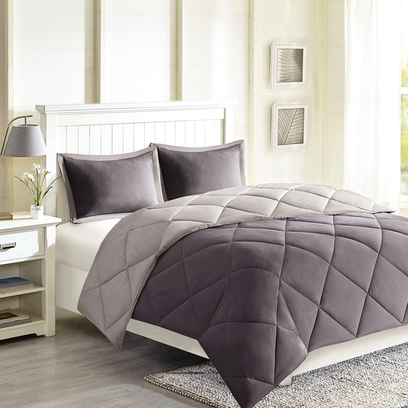 Édredon simple / simple TG avec construction 3M, Gris, Édredon simple + 3 pièces supplémentaires