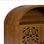 Petite armoire d'appoint sculptée à la main Blossom avec portes et tablettes ouvertes pour le vestibule