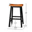 Tabouret de selle en bois 29 po, noyer