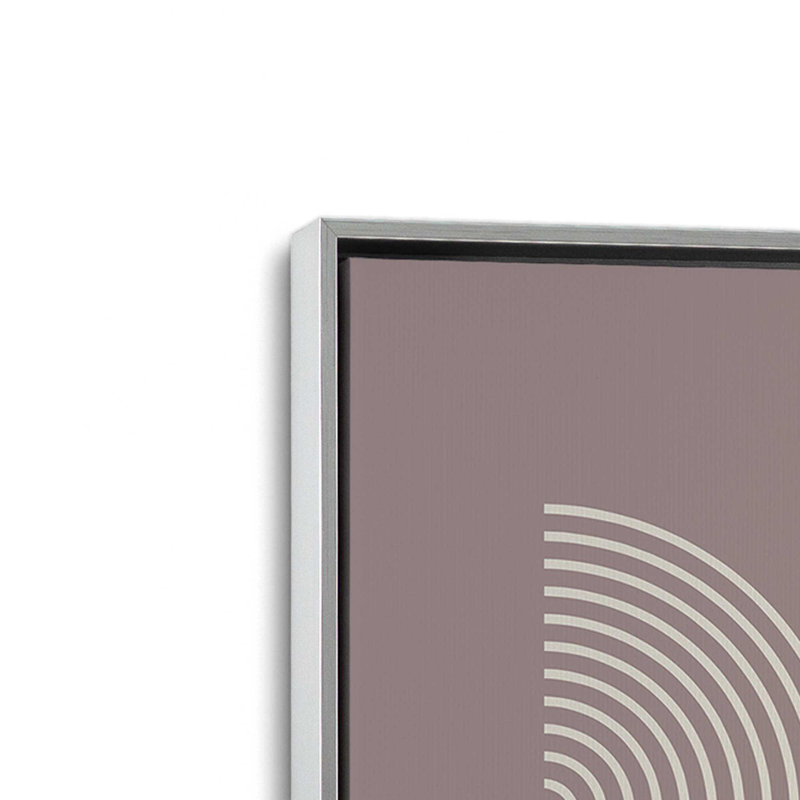 Affiche de composition Bauhaus, Cadre flottant en chrome poli, H 12,75 po x l 8,75 po, Taupe chaleureux