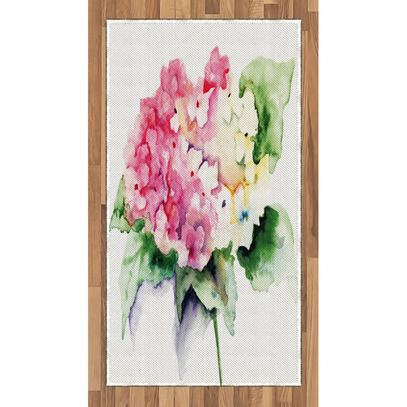 Floral High Density Long Fiber Poly Threads Decorative Area Rug Carpet, Rectangle 2'7" x 5'