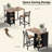 Industrial Style 3 Pieces Counter Height Dining Table Set With Storage Shelves, 41.3’’L Rectangular Dining Table With 2 Dining Chairs For Compact Kitchen Or Dining Room-666854241-666854243