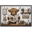 Highland Cow, salle de bain humoristique, œuvre d'art campagnard-131635956-131635962