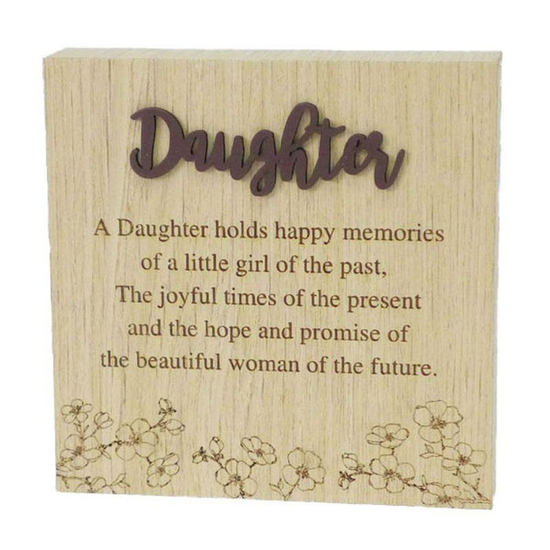 «Daughter with Saying Block»