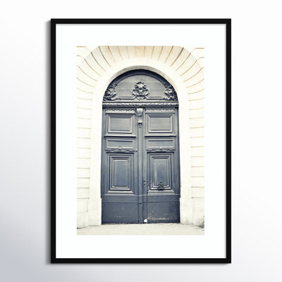 Black Paris Door Photo Print