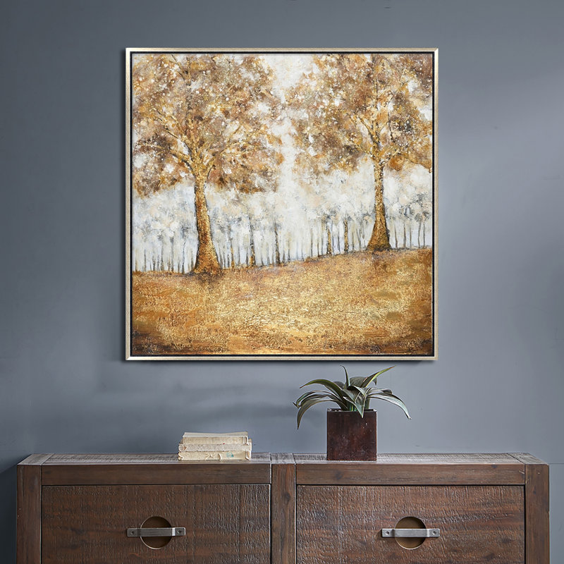 « golden forrest », reproduction de peinture sur toile