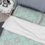 Damas vert et rose - ensemble de housse de couette abstrait - microfibre de polyester-975759039