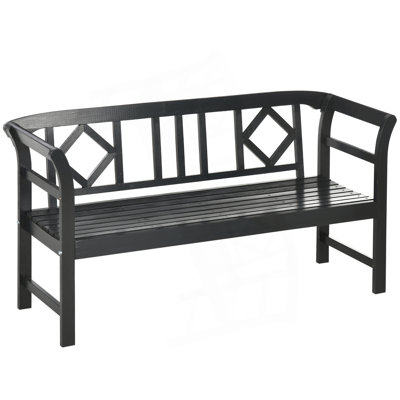 Patio Bench, Outdoor Garden Bench With Backrest And Armrests, Entry Way Bench by Astoria Grand