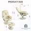 Fauteuil inclinable pivotant à 360 ° avec repose-pieds et siège chauffant avec dossier réglable-131655182-131655183