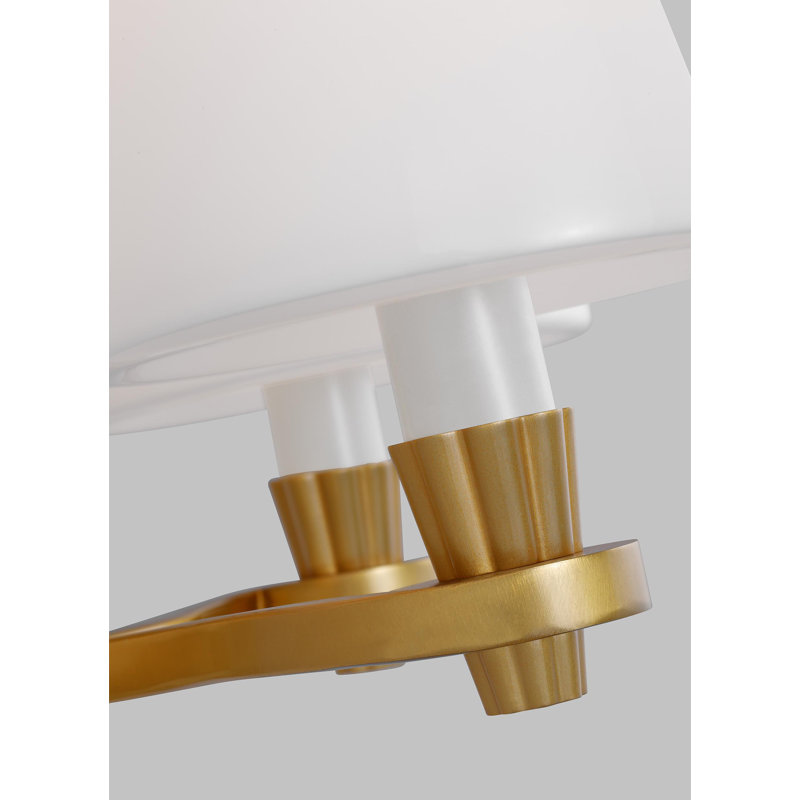 Isla 2 Light Alabaster Dimmable Vanity Light, Burnished Brass