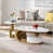 Plateau blanc / base or
