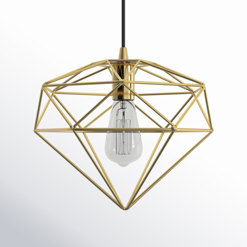Cothren 1 - Light Unique / Statement Pendant, Soft Gold/Polished Brass, Soft Gold